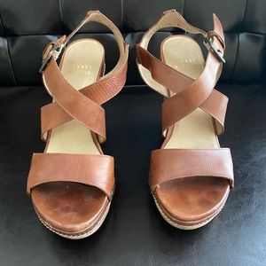 Stuart Weitzman cork sandal wedges